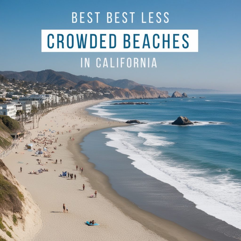 less crowded beaches in california​