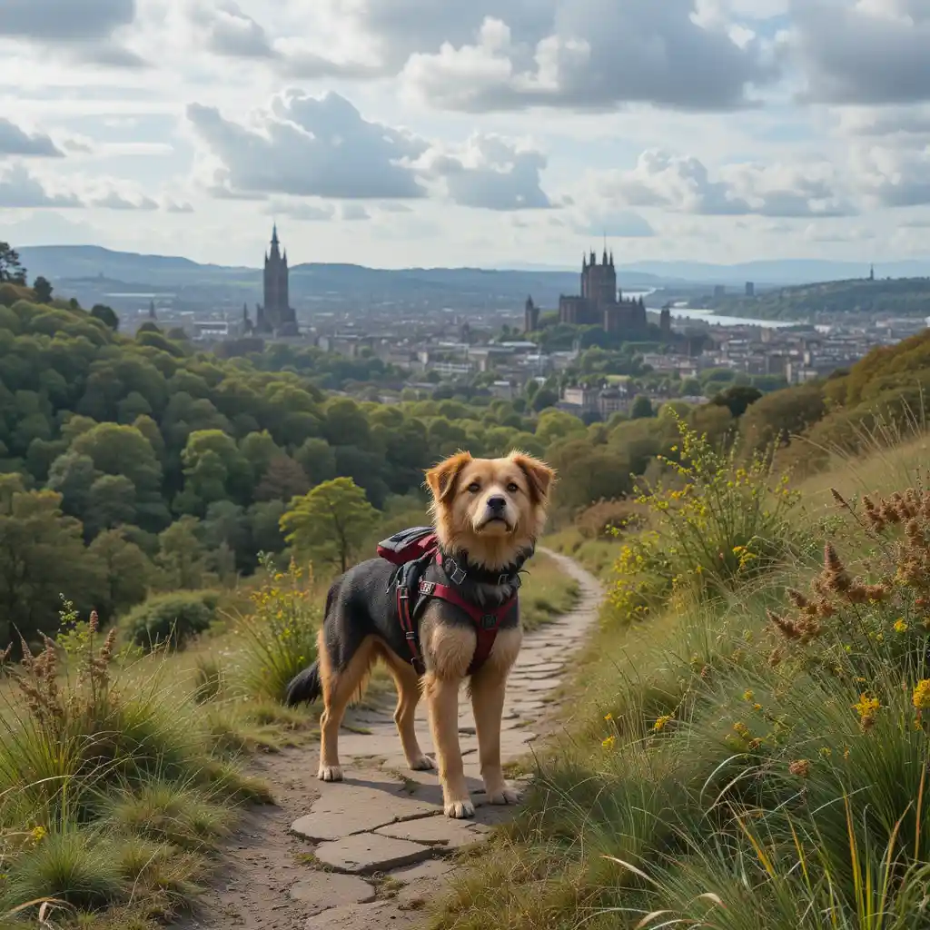 Dog hiking in Edinburgh