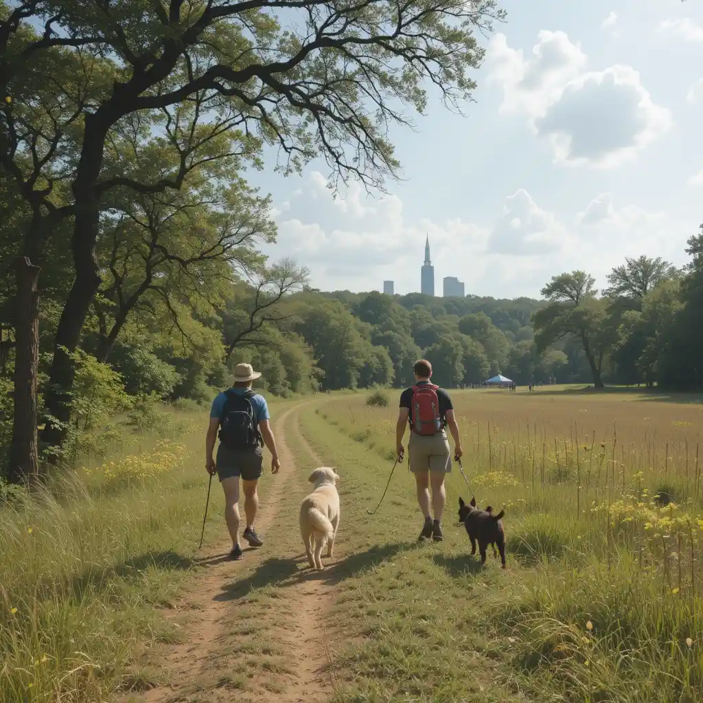 Zilker Park hiking with dogs