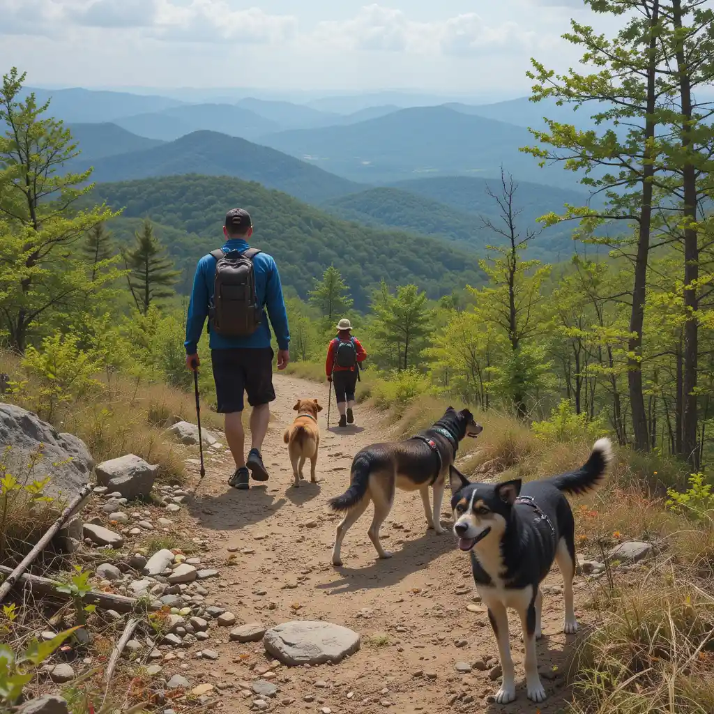 Shenandoah National Park hiking with dogs